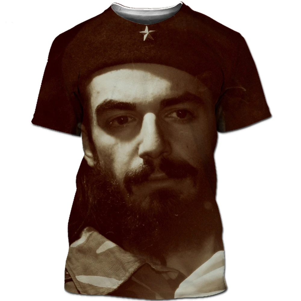 World Celebrity Cuban Revolutionary Leader Che Guevara Free Liberty Freedom Fighter 3D Printing T-shirt Men Women Streetwear