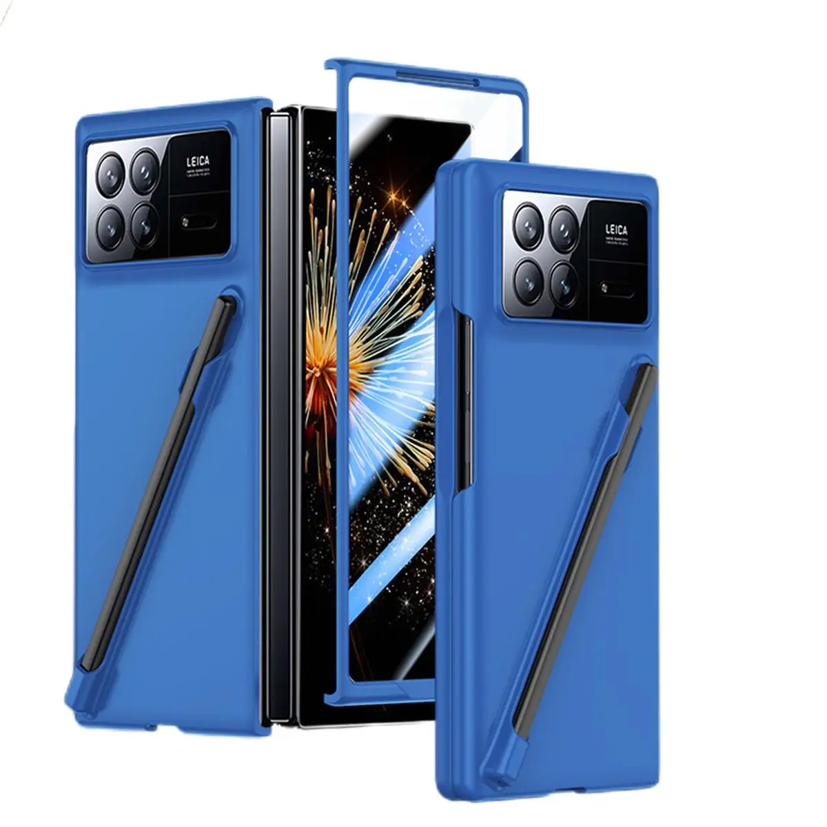 Solid Color Phone Case For XiaoMi Mix Fold 3 PC Hard Shell Protection Shockproof Protective Film With S Pen Fold3 Cover