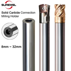 CNC Carbide Connection Shock Resistant Tool Rod shockproof vibration Modular Type Screwed Connection Milling Cutter 8 to 32mm