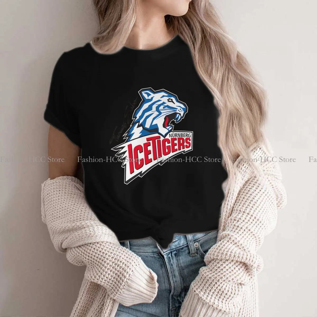 Tiger Polyester TShirt for Women Sabo Ice Humor Casual Tee T Shirt Novelty