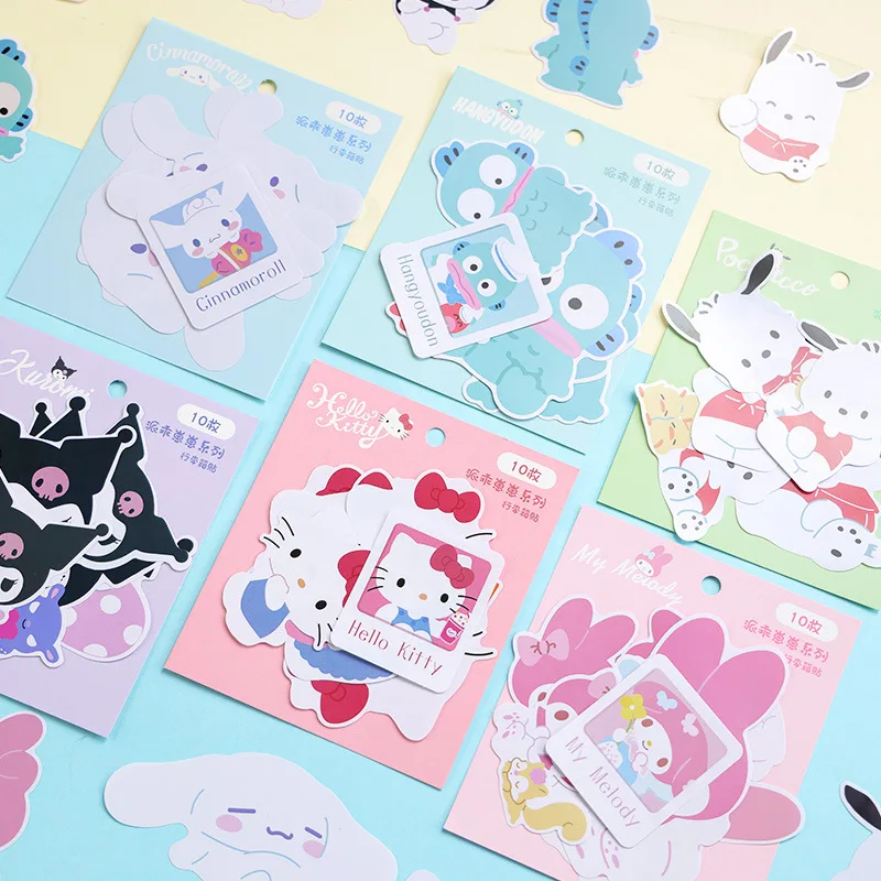 

Kawaii Kawaii Sanrio Hello Kitty Luggage Stickers Melody Stickers Student Accounts Decorative Stickers Holiday Gifts