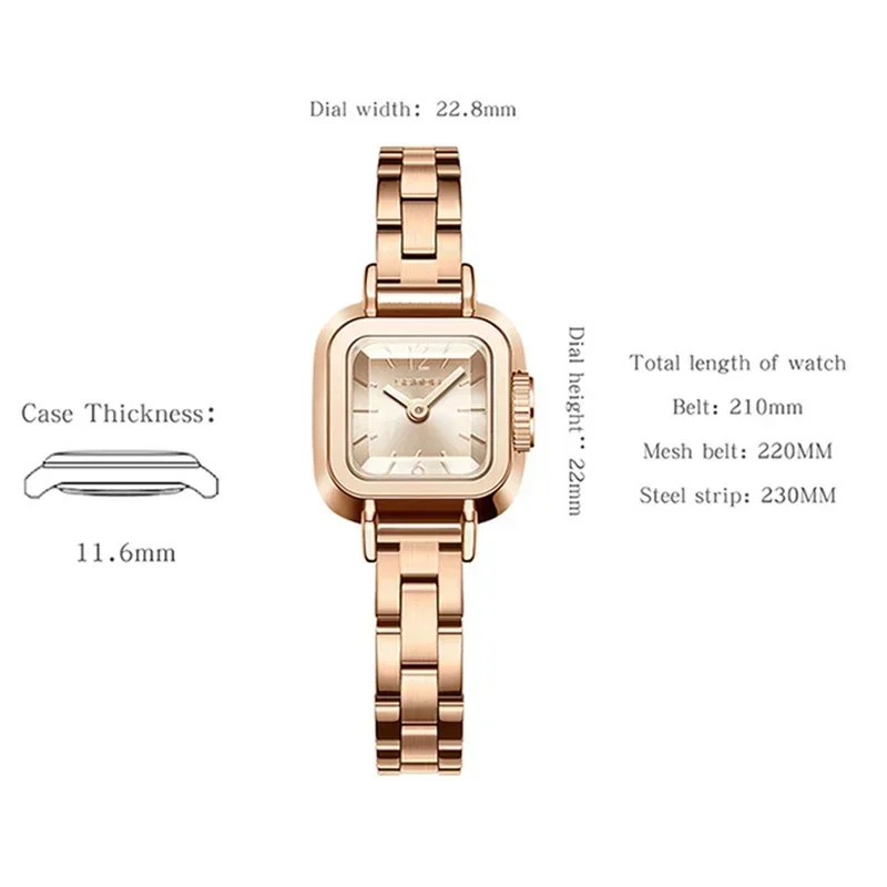 SANDA Original Fashion Watches for Women Quartz Gold Watch Luxury Casual Leather Wristwatches for Lady Clock Relogio Feminino