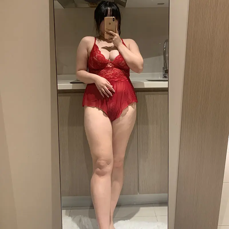 Sexy lingerie fat 100kg one-piece hot sexy pajamas plus size open file bottoming transparent passion