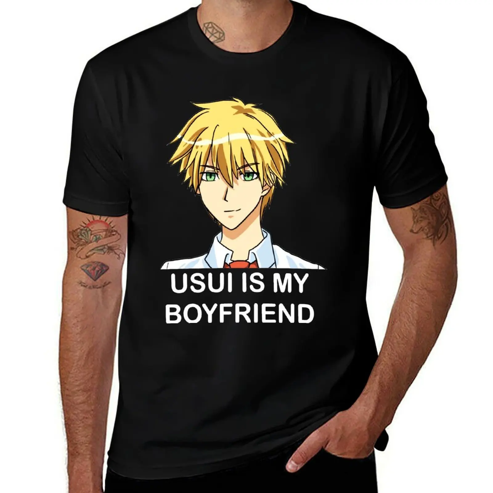 Camiseta larga de manga corta informal y moderna de Kaichou wa Maid Sama Usui is My Boyfriend