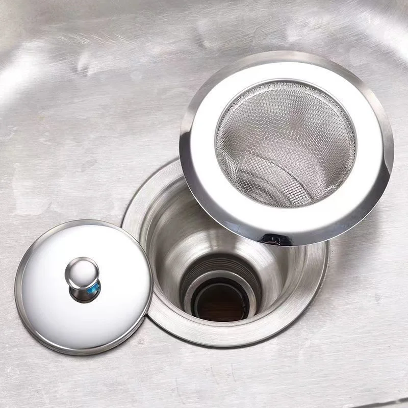 

Stainless Steel Sink Strainers (2-Pack, 11.3cm) - Anti-Clog Food Residue Filters