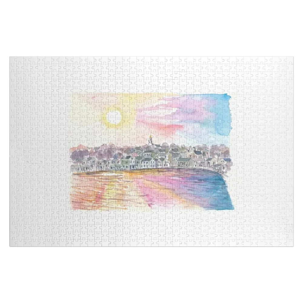 Nantucket Massachusetts Harbour Scene at Sunset Jigsaw Puzzle Jigsaw Pieces Adults Adult Wooden Puzzle