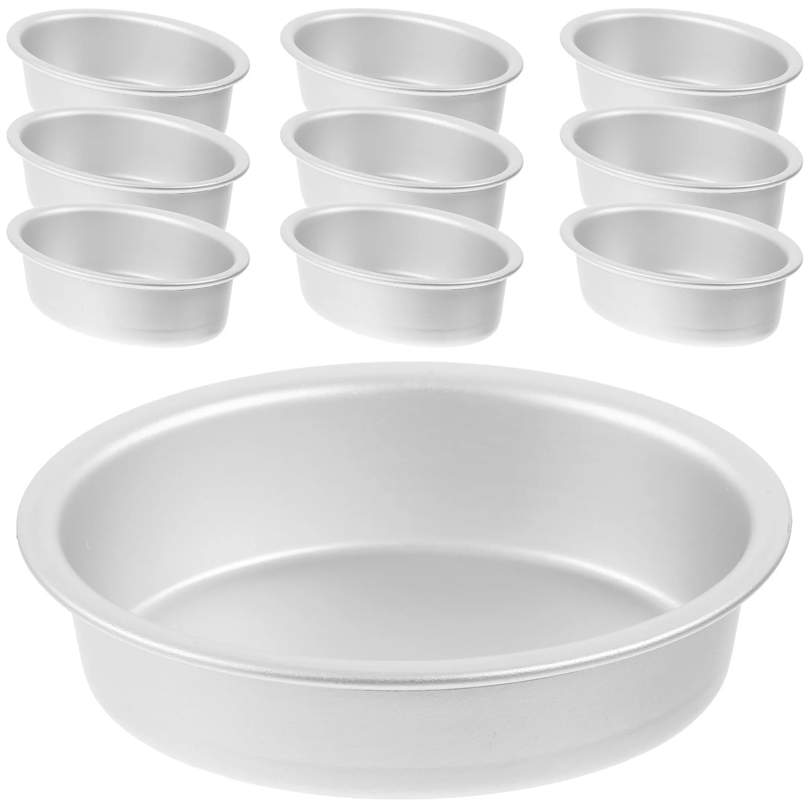 10 Pcs Cake Mold Set Solid Design Baking Pan Pans Nonstick Egg Tart Molds Bread Wedding Small