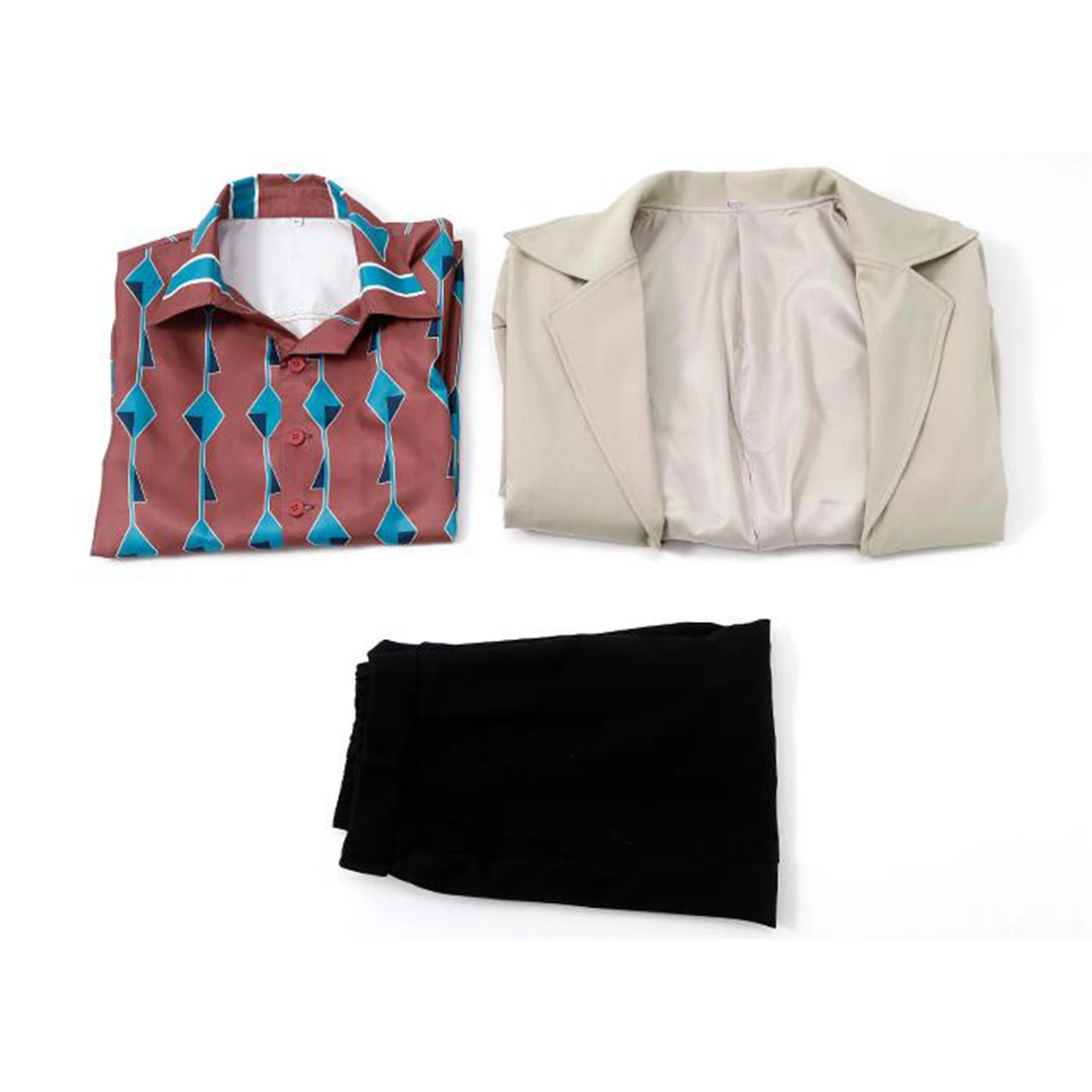 أزياء ناجومو يويتشي للرجال أزياء ساكاموتو التأثيرية باروكات الأيام عباءة قميص وسراويل موحدة بدلة الهالوين وحفلات الكريسماس #3