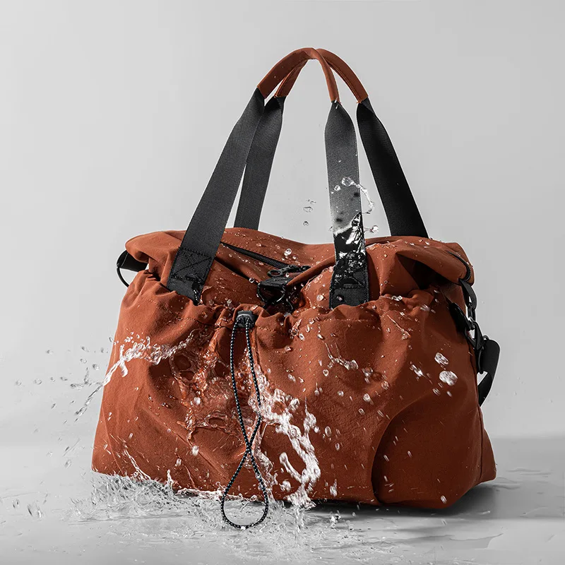 

Water-Resistant Drawstring Gym Duffle Bag - Wet/Dry Compartment for Sports & Travel Delivery Storage Luggage Bags