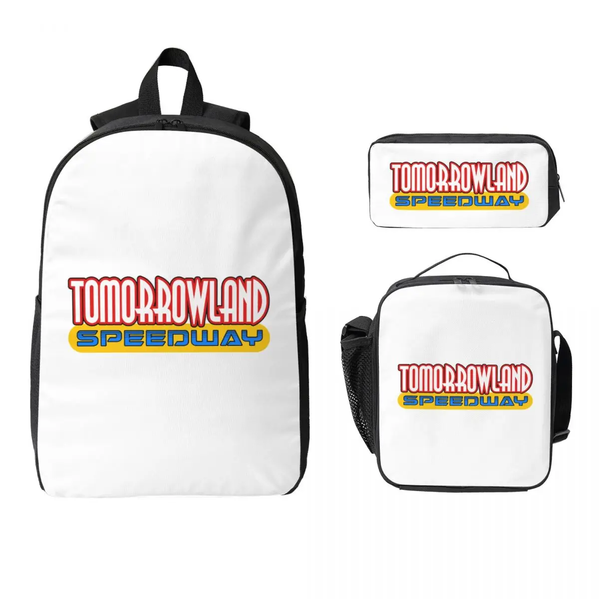 

Tomorrowland Adult Cowboy Backpack Student BookBag School Bag Computer Shoulder Bags 3ps Insulated Lunch Bag Pencil Case