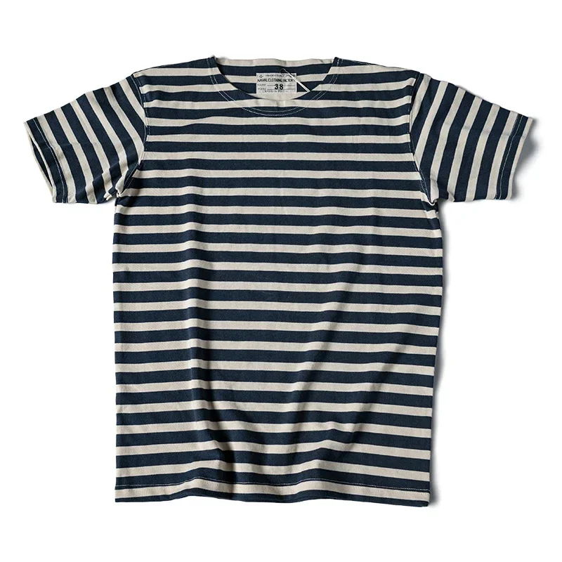 Bronson Breton Horizontal Stripes Tee Short Sleeve Sailor T-Shirt Boatneck Top