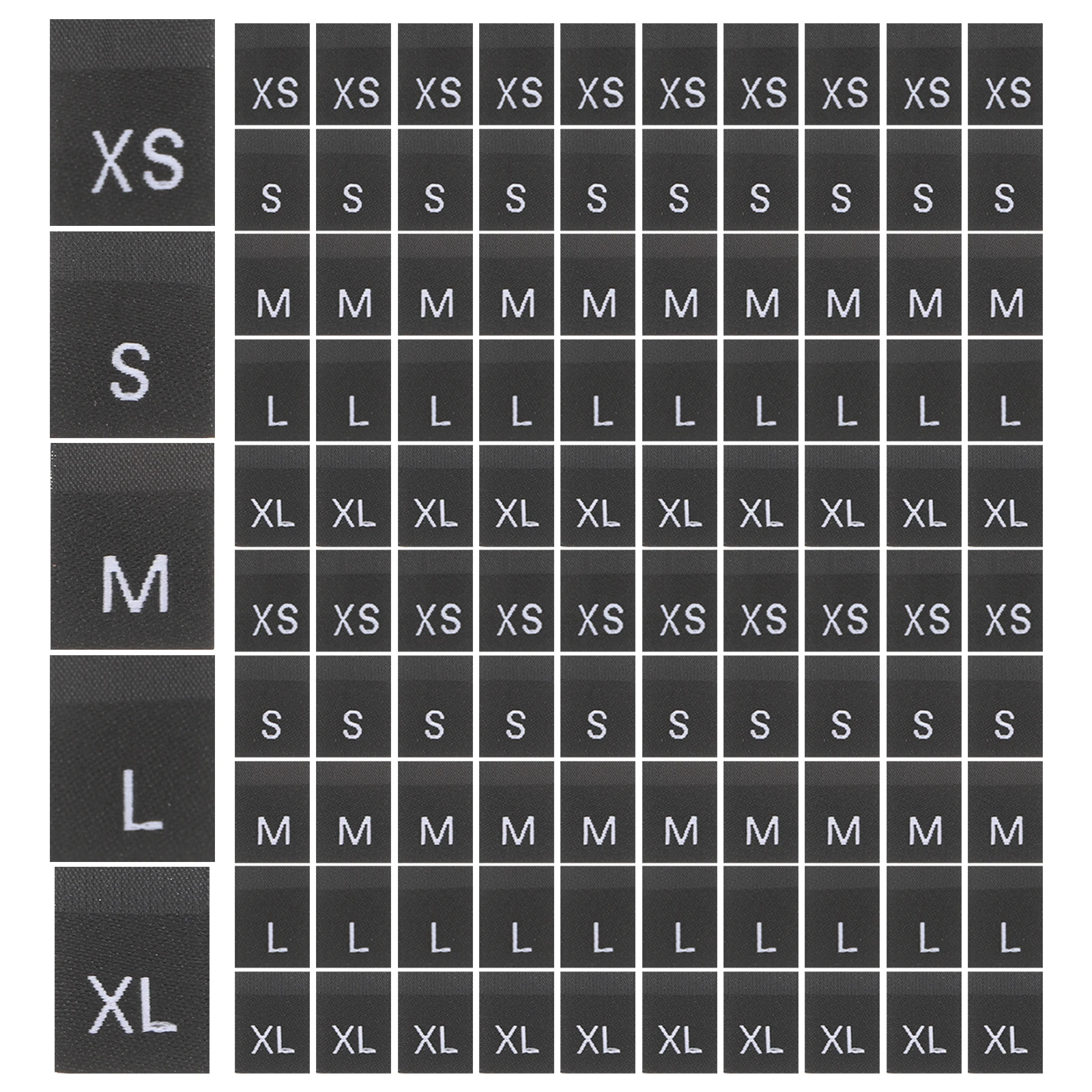 

500 Pcs Clothing Woven Label Size Labels Sizes Clothes Tag Accessories Fabric Tags