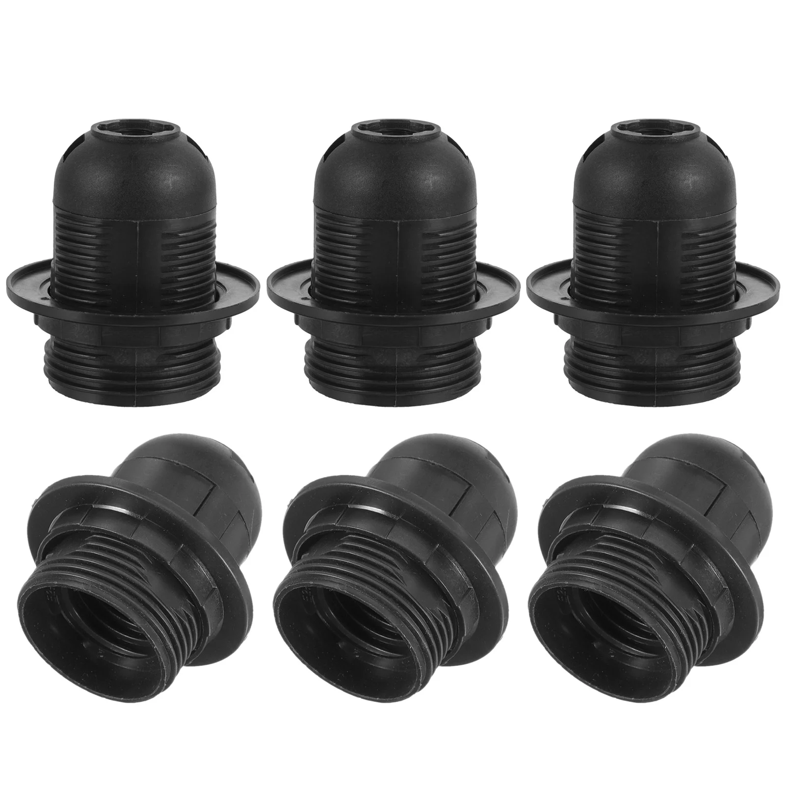 6 Pcs Chandelier Light Bulbs Holder Socket Outlet Floor Lamp Replacement Repair Plastic Hanging Sockets Parts E27