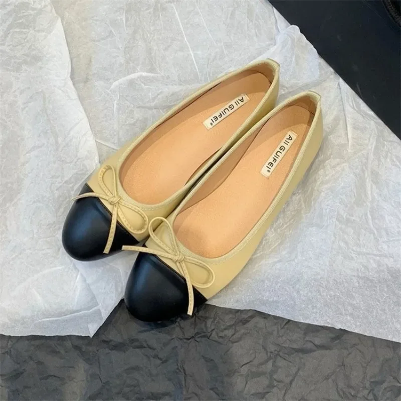 

Lovely Double Bowknot Women Mary Jane Shoes New 2024 Spring Summer Square Toe Dress Flat Shoe Ladies Red Soft Sole Shoes Zapatos