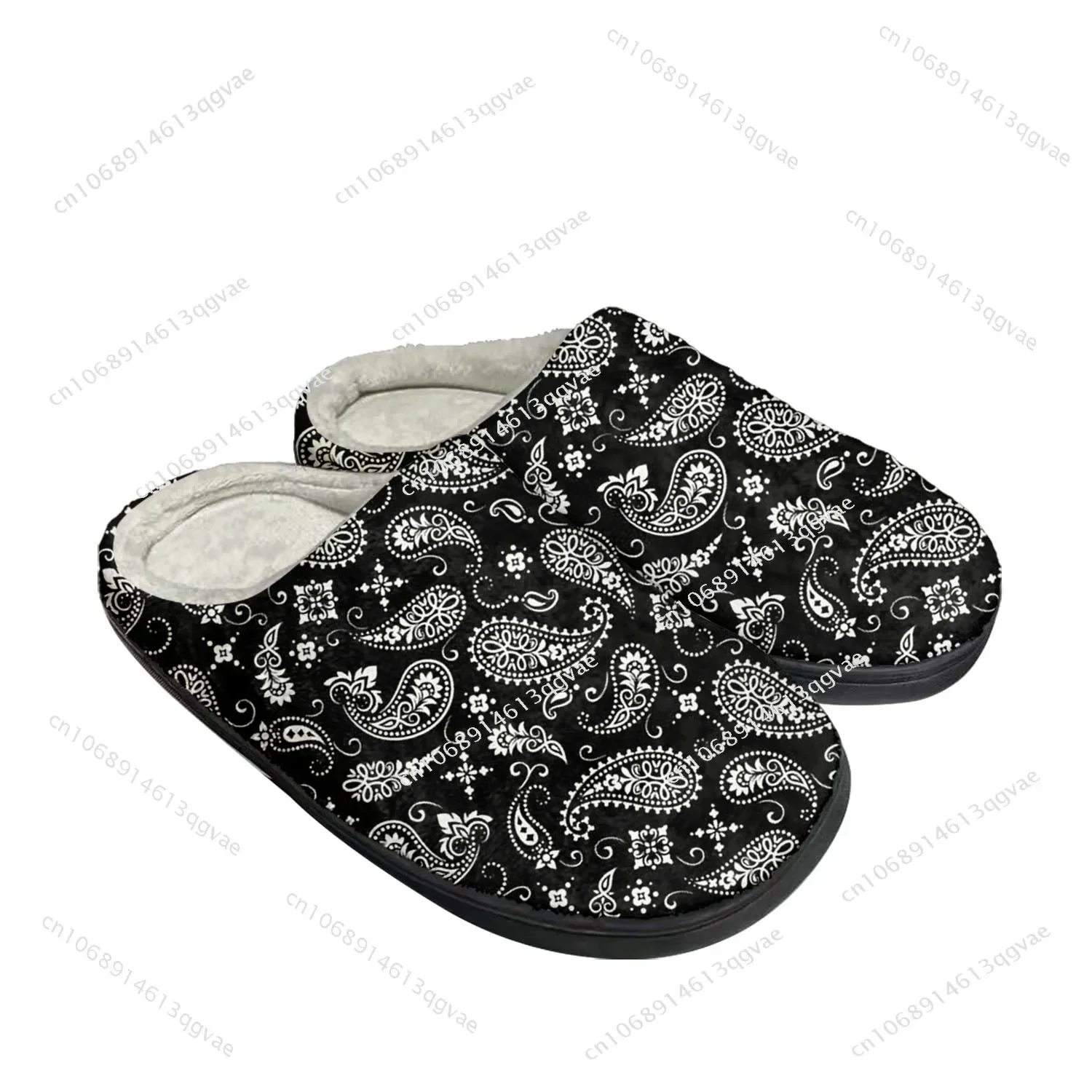 Paisley Print Gifts Home Cotton Slippers High Quality Mens Womens Plush Bedroom Casual Keep Warm Shoe Customized Thermal Slipper