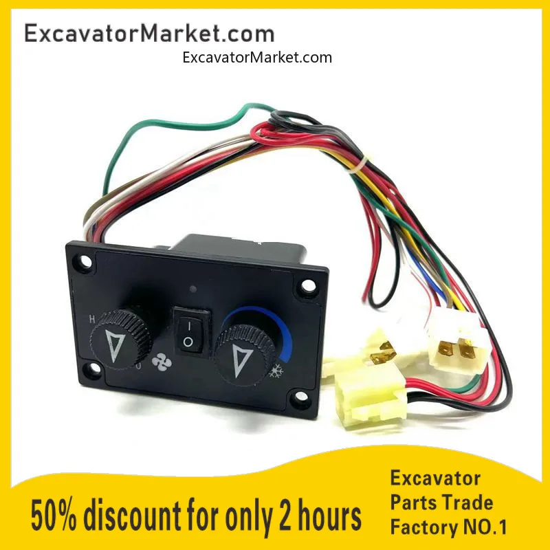 

For Excavator Accessories JCM 921/922/913/906D/907D 12v Air Conditioning Controller Panel Switch excavator Spare