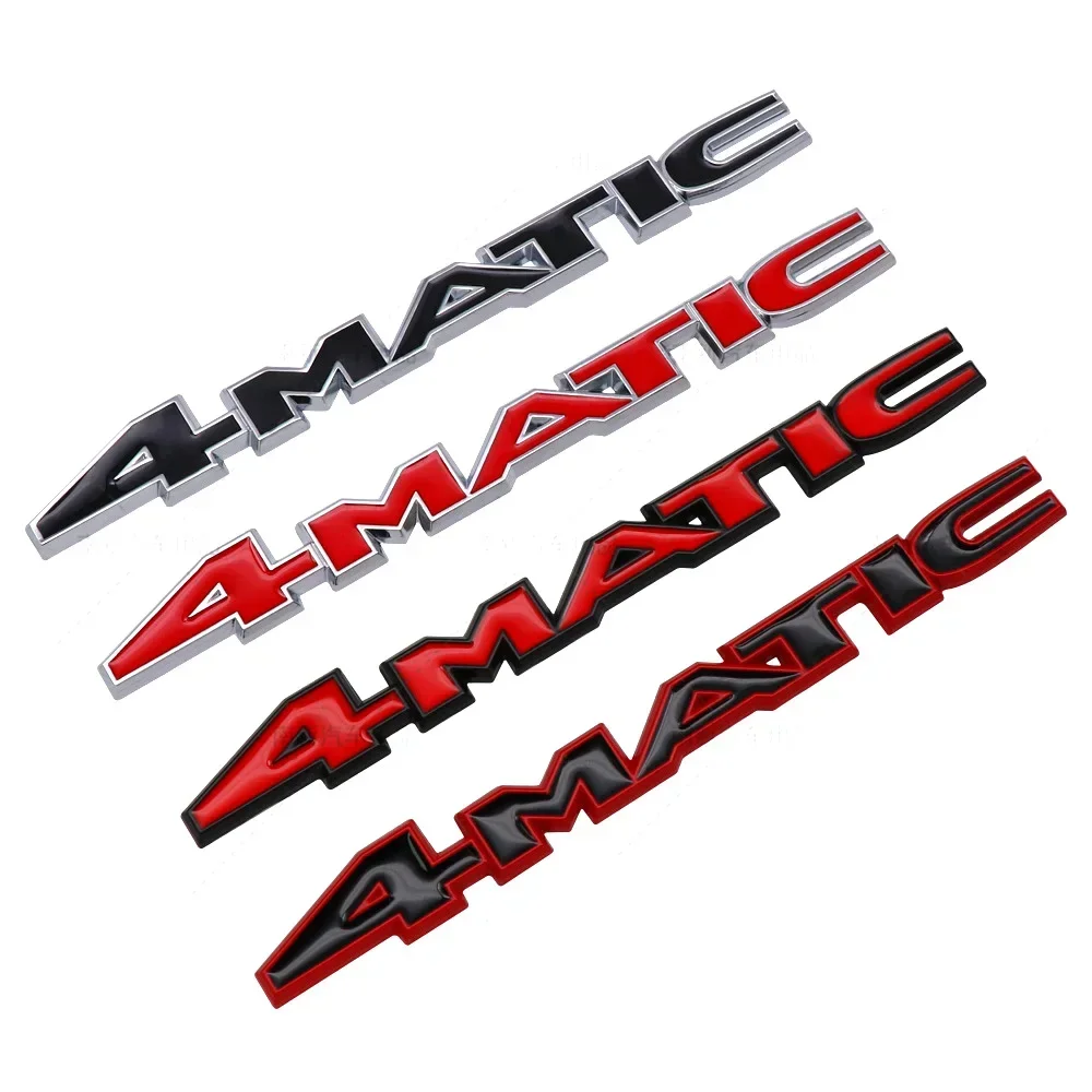 Metal Car Side Emblem Rear Trunk Sticker Body Badge 4MATIC Logo for Mercedes Benz W124 W205 W203 W168 W176 CLA CLK CLS GLA GLC view 2