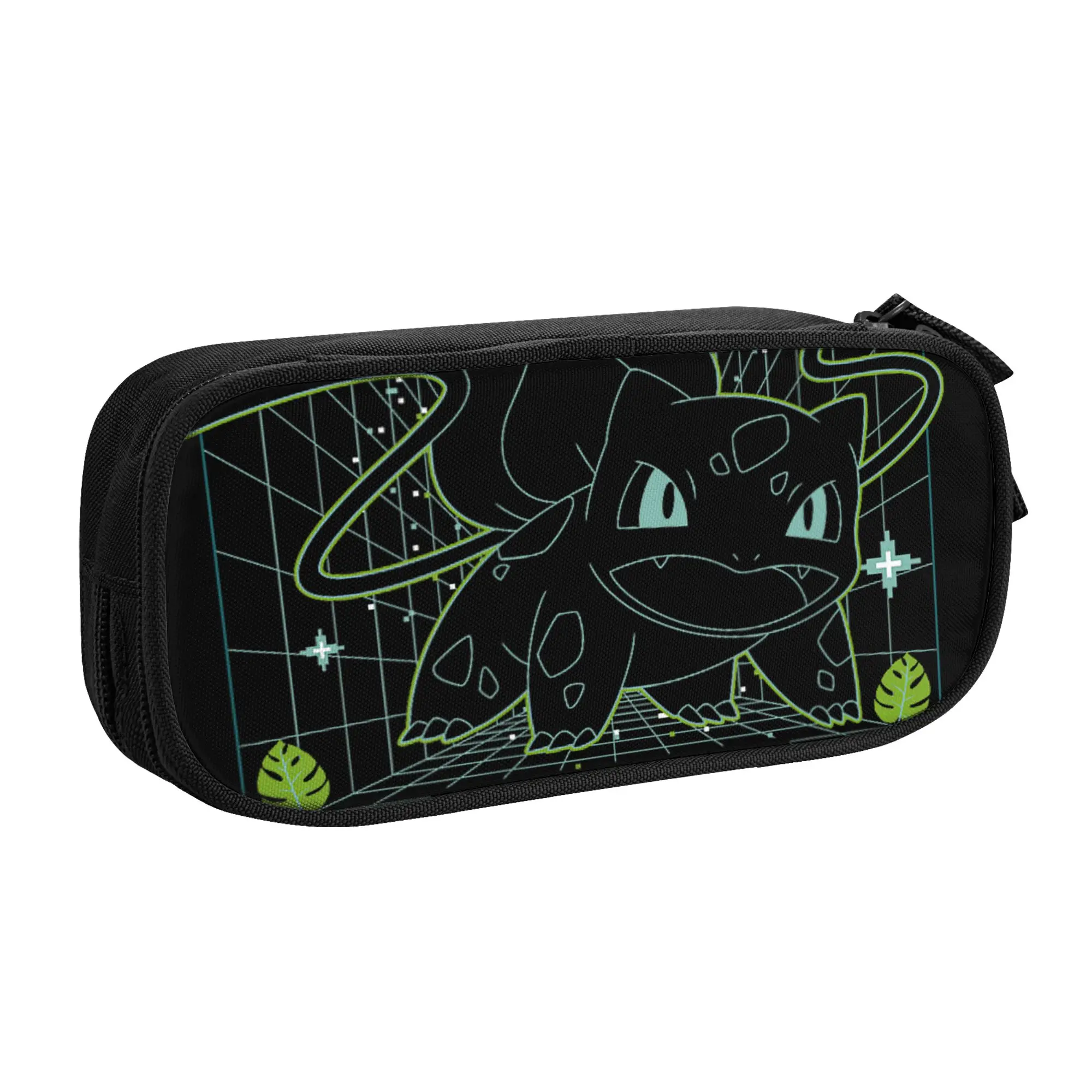

Large Capacity Bags for Child Cartoon Pokemon Bulbasaur 3D Grid Schematic Handheld Study Bag for Boys Gilrs Kids