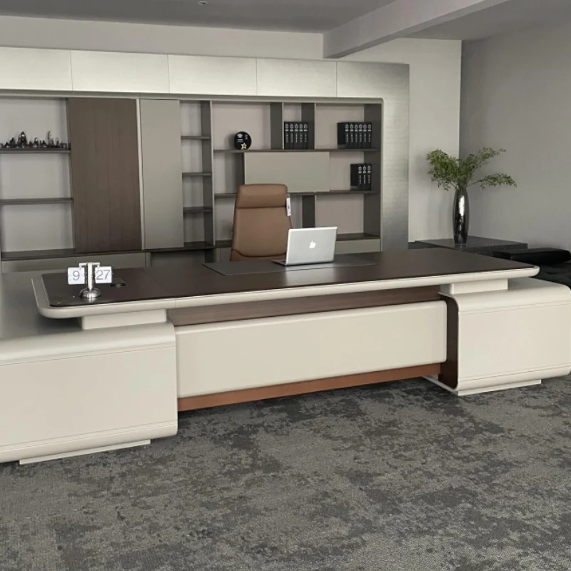 Meja Kantor Modern Penerimaan Meja Kantor Penyimpanan Lantai Belajar Cina Baru Furnitur Meja Escritorio Oficina Kualitas Mewah