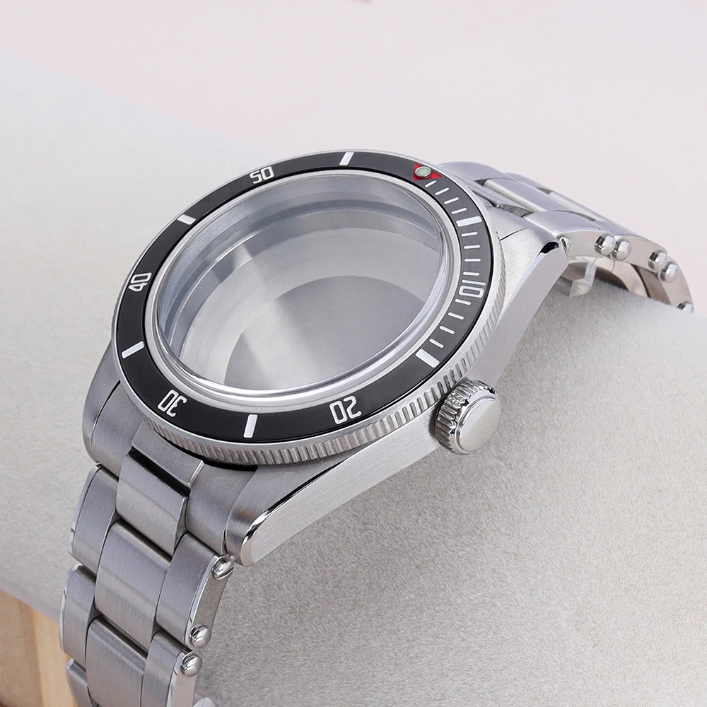 

Vintage 38.8mm Brushed Watch Case Strap Sapphire AR Coatingfor For Seiko NH35 NH36 NH34 4R36 Automatic Movement 316L Steel Parts