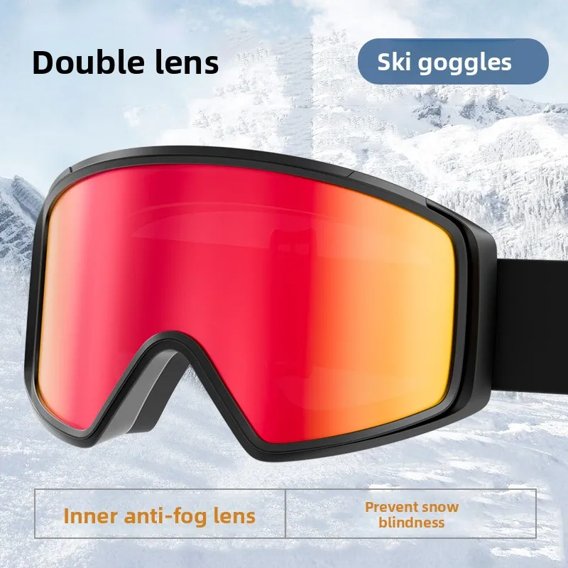 

Ski goggles, double-layer anti fog ski goggles, winter motorcycle windproof goggles, sports hiking goggles