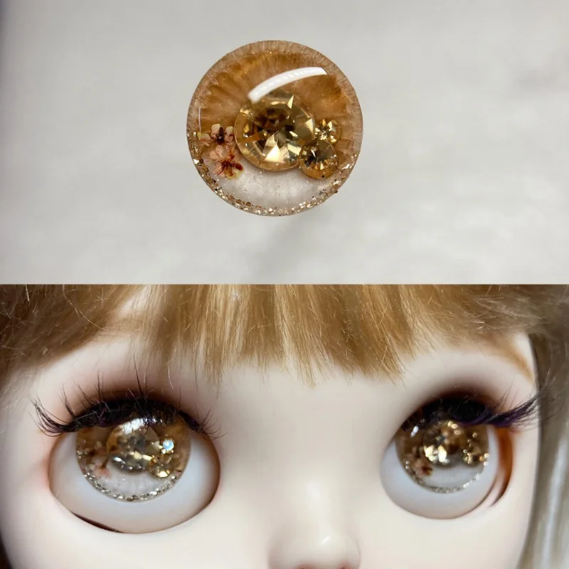 Eyes For Toys BJD Blyth Doll Accessories Sparkling Drop Glue Drill Cute Eye Piece Eyes For Dolls Crafts For BJD Dolls Pieces