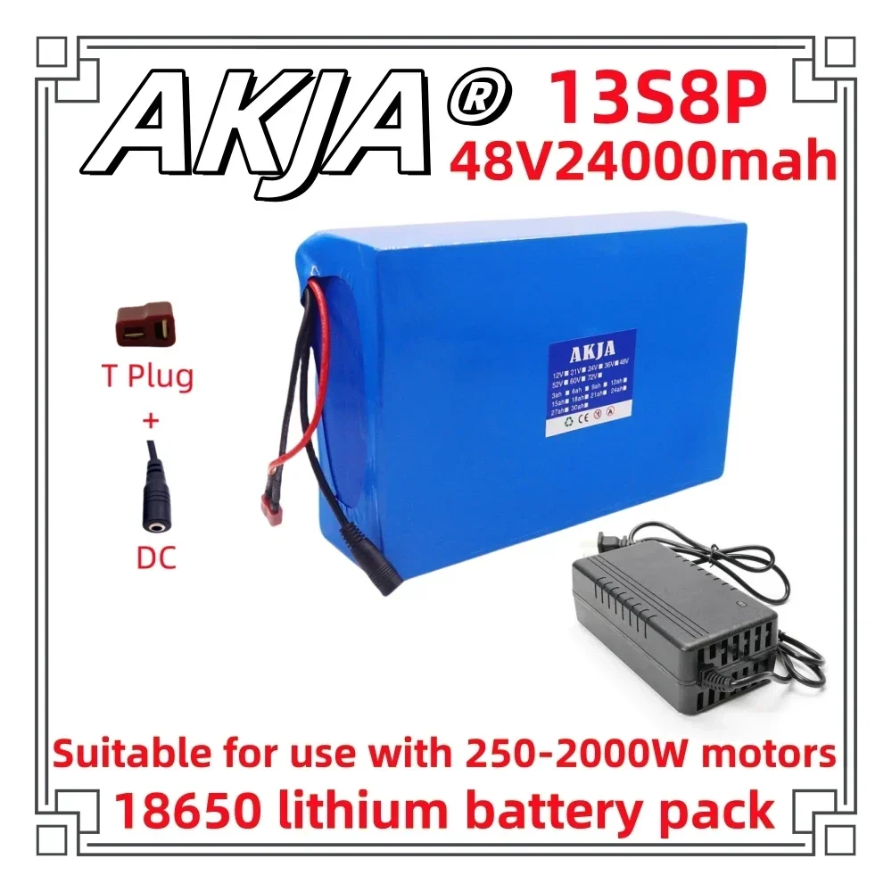 Air fast transportation New Full Capacity Power 18650 Lithium Battery 48V24ah Lithium Battery Pack 13S8P Suitable for 250-2000W