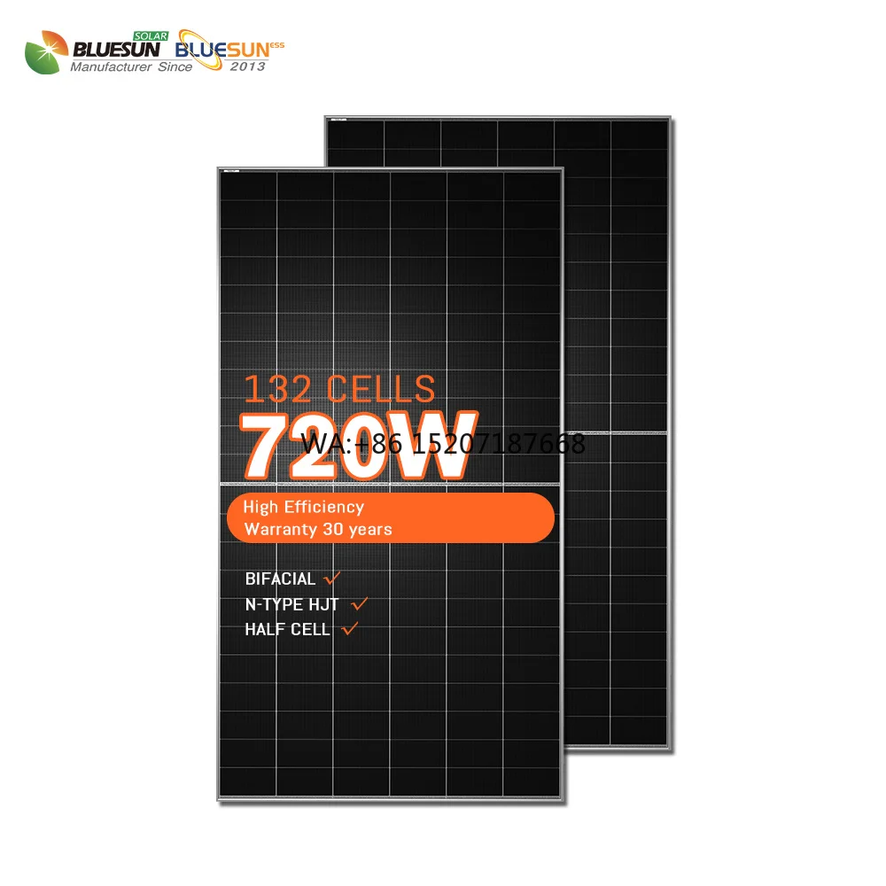 Heterojunction Half Cell High Efficiency Bifacial Solar Panels: 720w N-Type