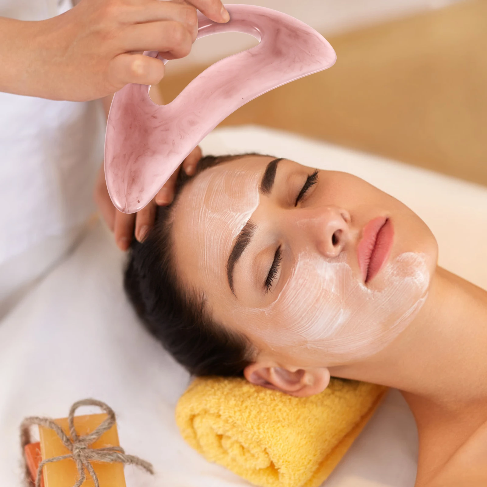 

Resin Beeswax Scraper Ergonomic H Healthy Material Massage Therapy Tool Scraping Plate Portable Board Birthday Gift Whole