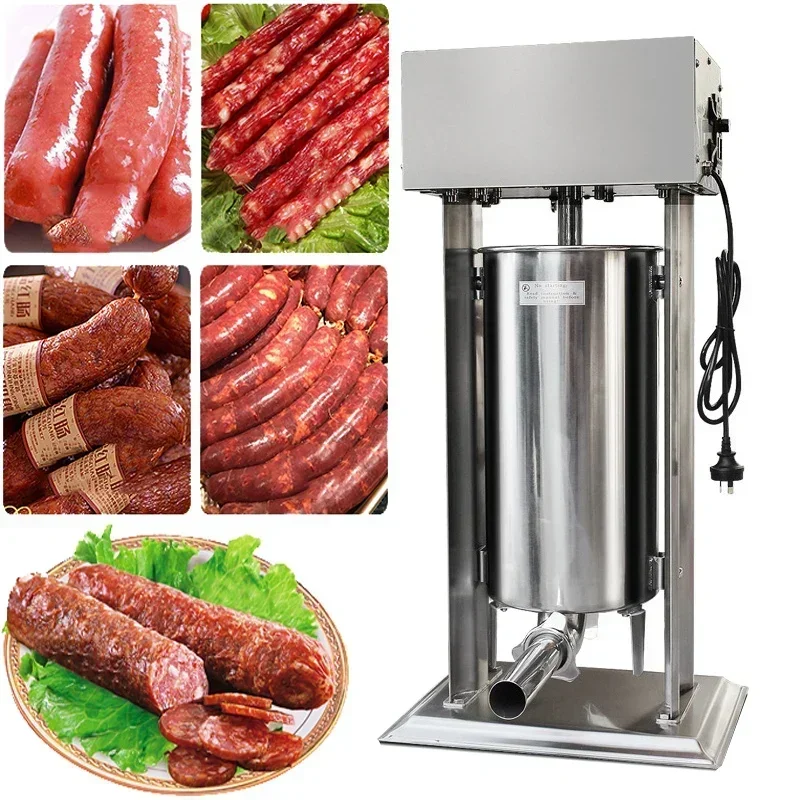 Electric Sausage Stuffer Filling Machine 10L 15L Hot Dog Filler Stainless Steel Commercial Sausage Filling Production Machine