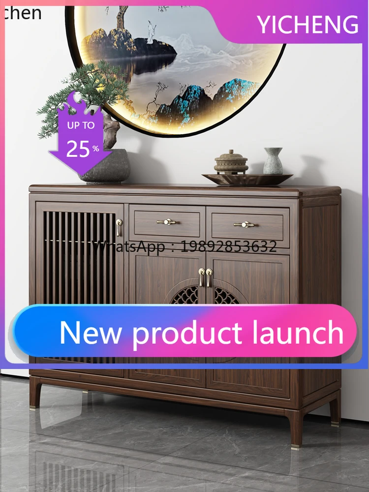 

Тумба LYY из массива черного дерева для гостиной, узкая, пристенная, в стиле Дзен, для прихожей