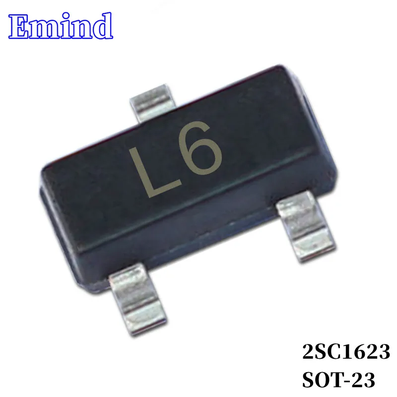 1000/2000/3000Pcs 2SC1623 SMD Transistor SOT-23 Footprint L6 Silkscreen NPN Type 50V/100mA Bipolar Amplifier Transistor