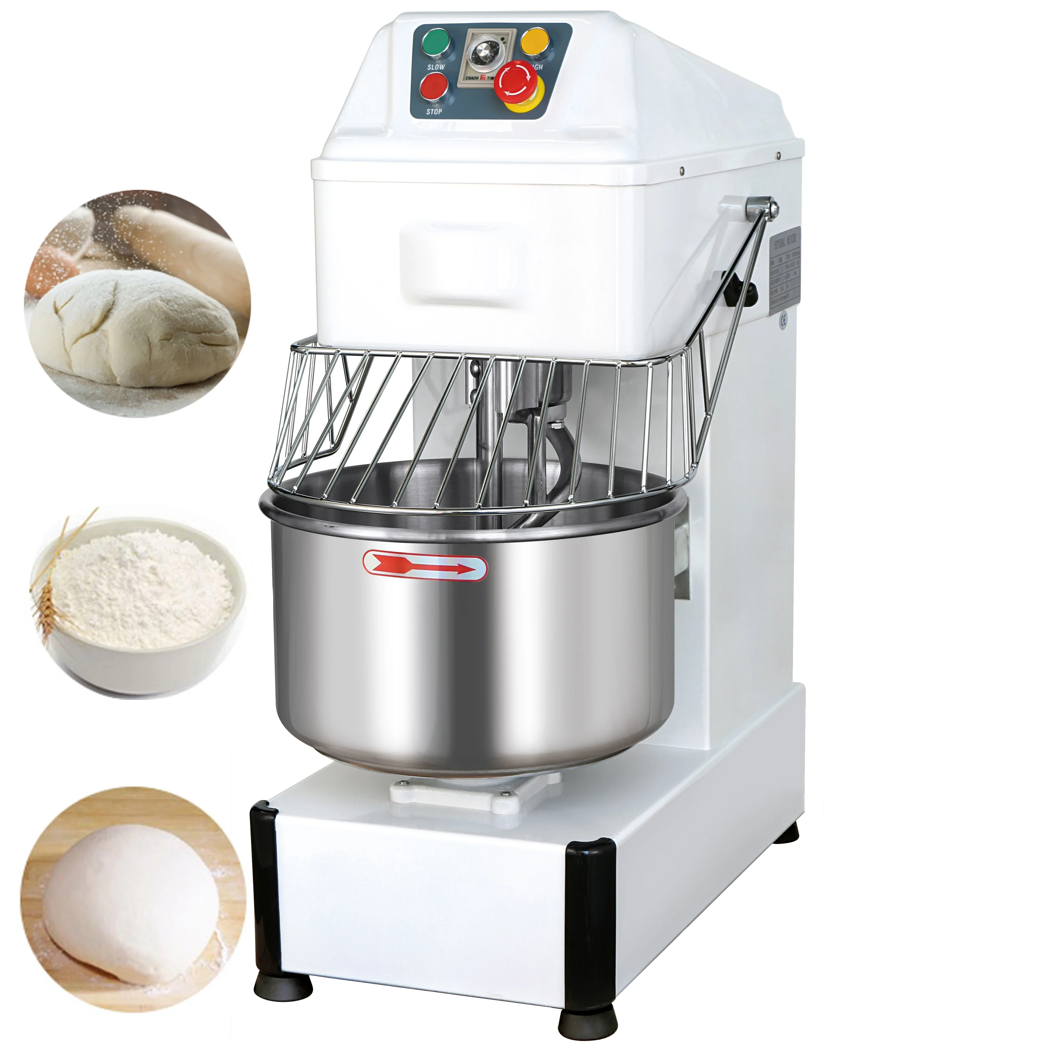 for 30L Commercial Baker Sprial Vertical   Litre Dough Hook Spiral Mixer Machine Bakery Equipment