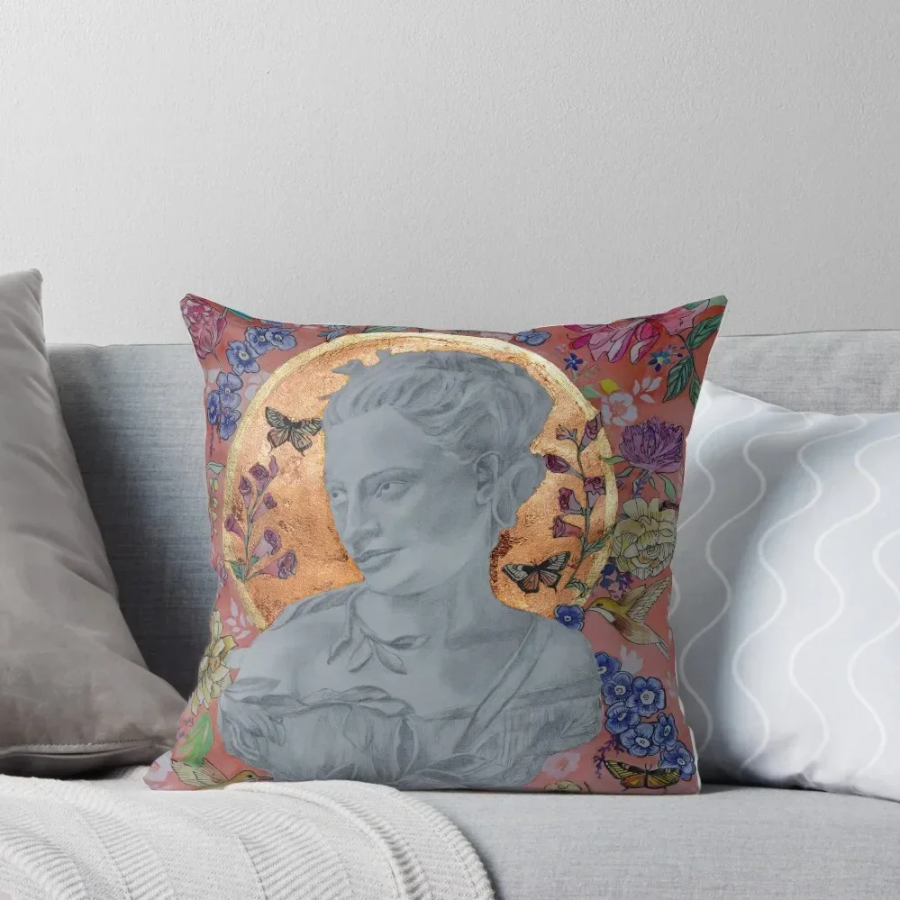 Bust in Butterfly Garden Throw Pillow Luxury Pillow Case Pillowcase Cushion Cover For Sofa christmas pillow case