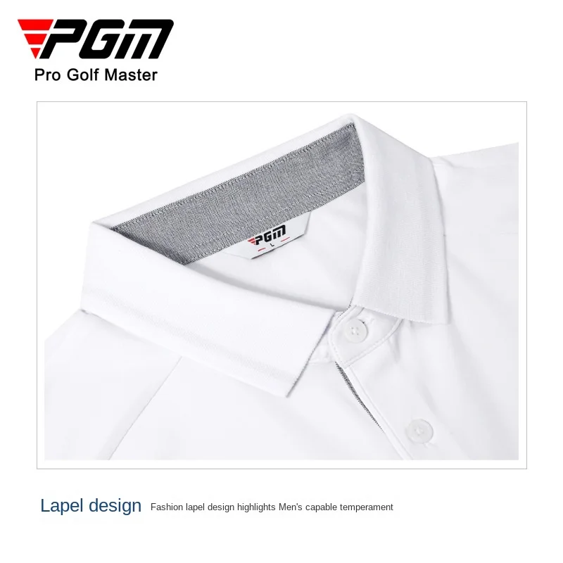 PGM Summer Men's Golf Shirts Quick-Dry Breathable Short Sleeve Tops Outdoor Sports Sweat Absorbent Golf Wear Casual M-XXL YF460