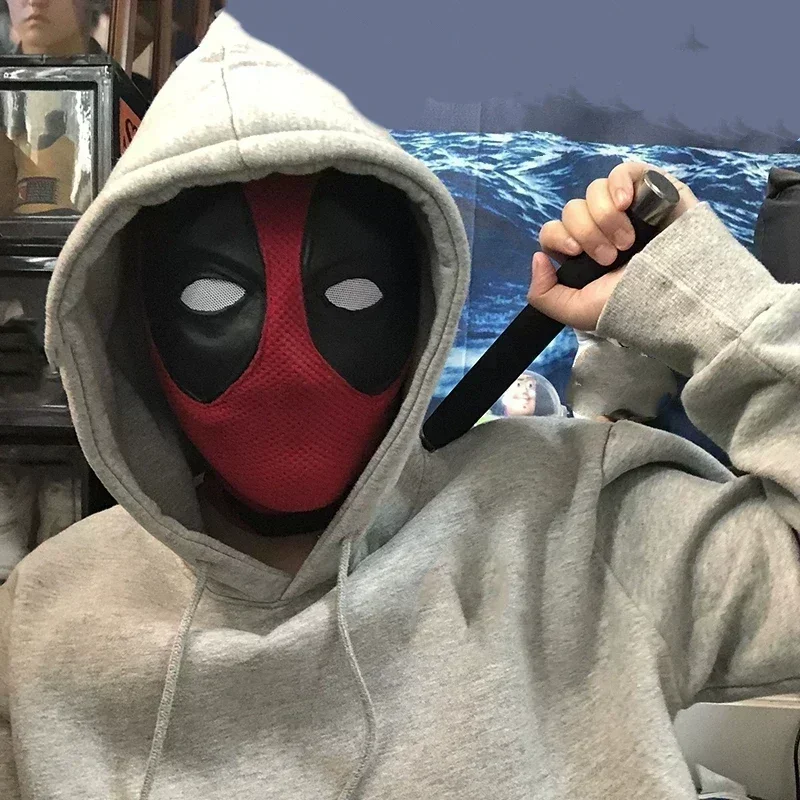 Masque Deadpool, Costume de Cosplay de fête d'halloween, couvre-chef en Nylon tricoté en coton, casque en maille, accessoires de Costume de carnaval avec coque faciale