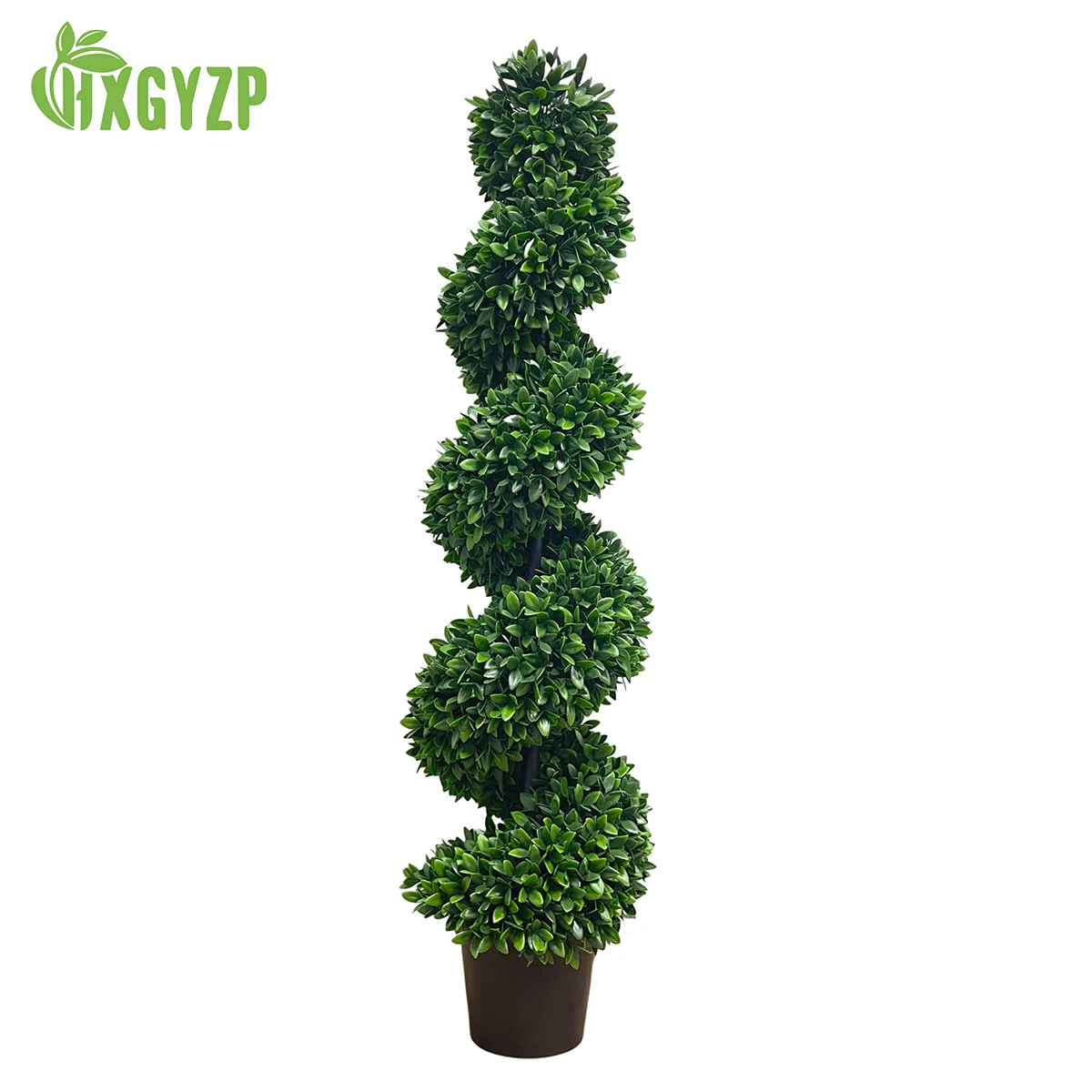 HXGYZP Artificial Plant Large Snake Spiral Pepper Leaf Potted Black Plastic Flowerpot Home Decoration Garden Porch Outdoor Tree