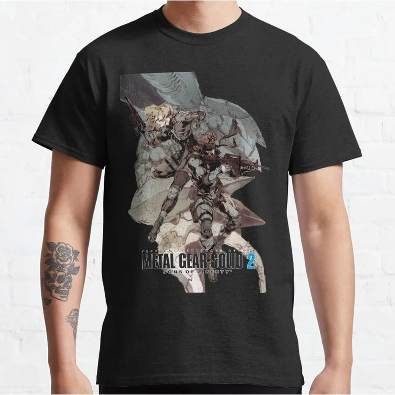 Metal Gear Solid MGS Game Merch T‑Shirt Gamer Fan Gift Unisex Cotton Short Sleeve Tees Solid Snake Graphic Print Streetwear Tops