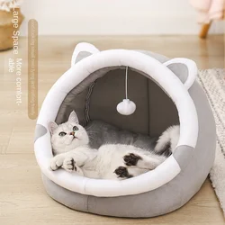 Bed for Cats Pet Basket Cat Bed Cozy Kitten Cushion Cat's House Tent Soft Warm Small Dog Mat Bag Washable Beds and Furniture