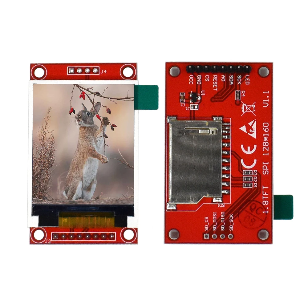 

1.8 inch TFT LCD Module LCD Screen Module SPI serial 51 drivers 4 IO driver TFT Resolution 128*160 For Arduino