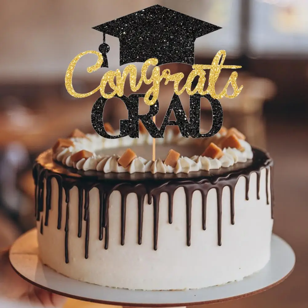 Graduation Cake Card Graduation Cake Decorations 2024 Graduation Cake Topper Set Congrats Grad Party Decor Supplies for High