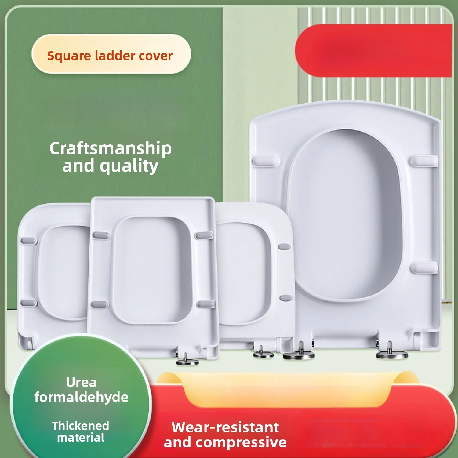 

Чехол на сиденье унитаза, совместимый с Villeroy Boch U V O, утолщенная мочевина квадратной формы, универсальные прочные аксессуары для ванной комнаты