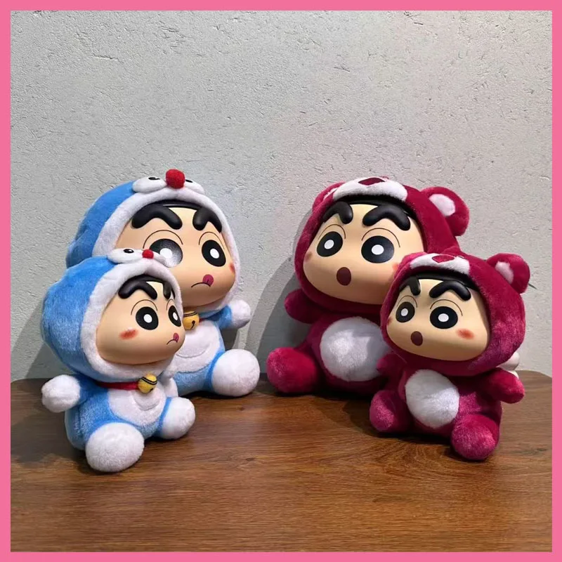 

New Authentic Cartoon Kawaii Crayon Shin-Chan Anime Peripheral Vinyl Plush Doll Blind Box Hand Plush Doll Toy Birthday Gifts
