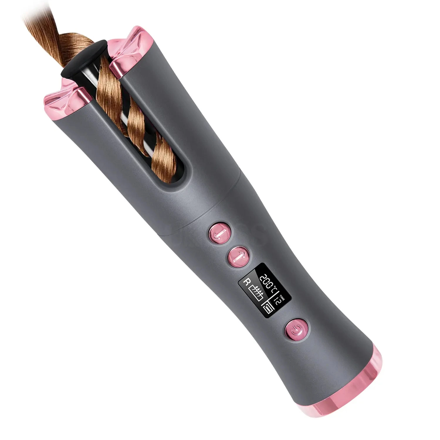 

Portable Wireless USB Charging Hair Curler 6 Speed Adjustable LCD Display Automatic Ceramic Curling Iron for Electric French