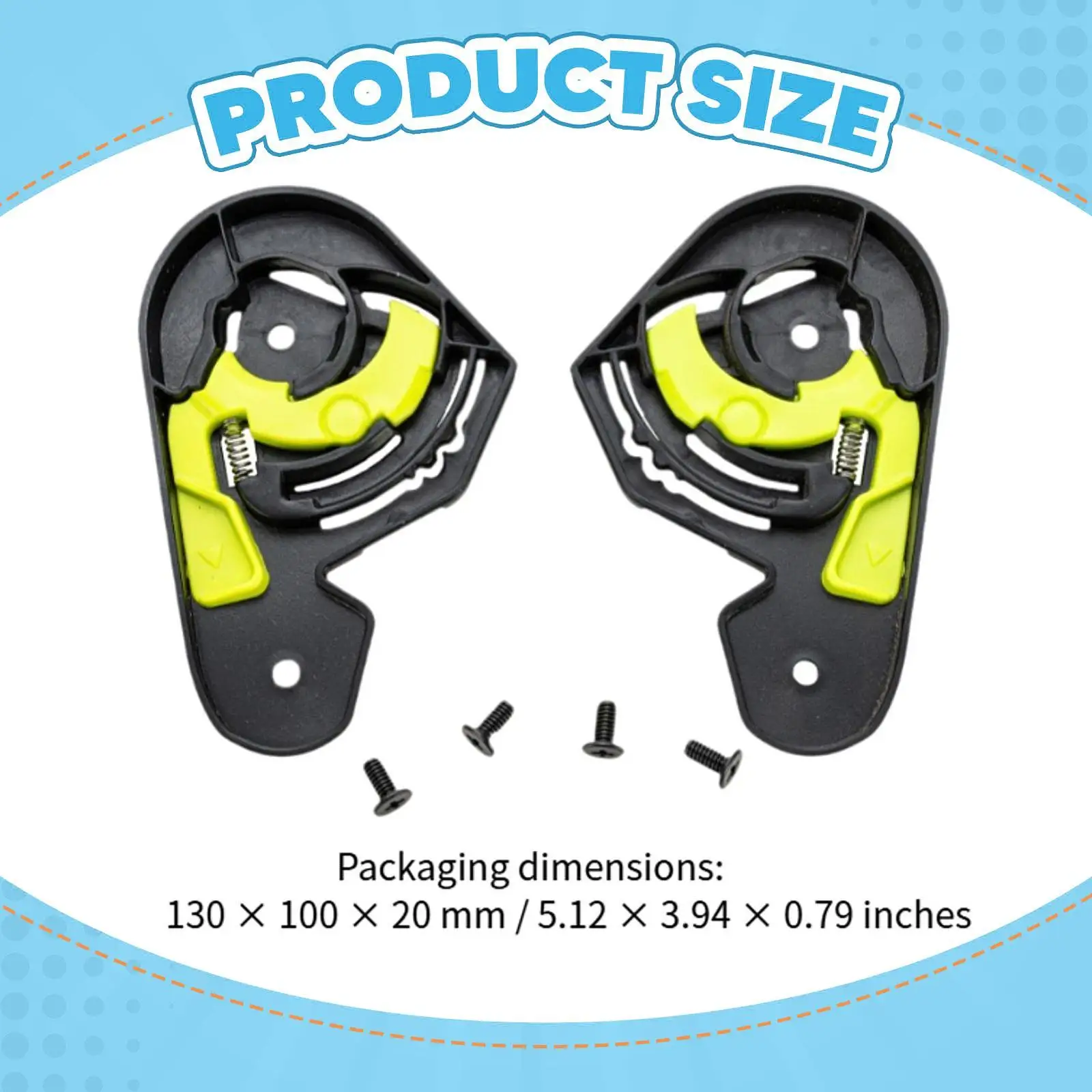 

Motorcycle Helmet Supplies Visor Lens Base Plate for Shaft 560 PC Replacement Black Left Right Pair