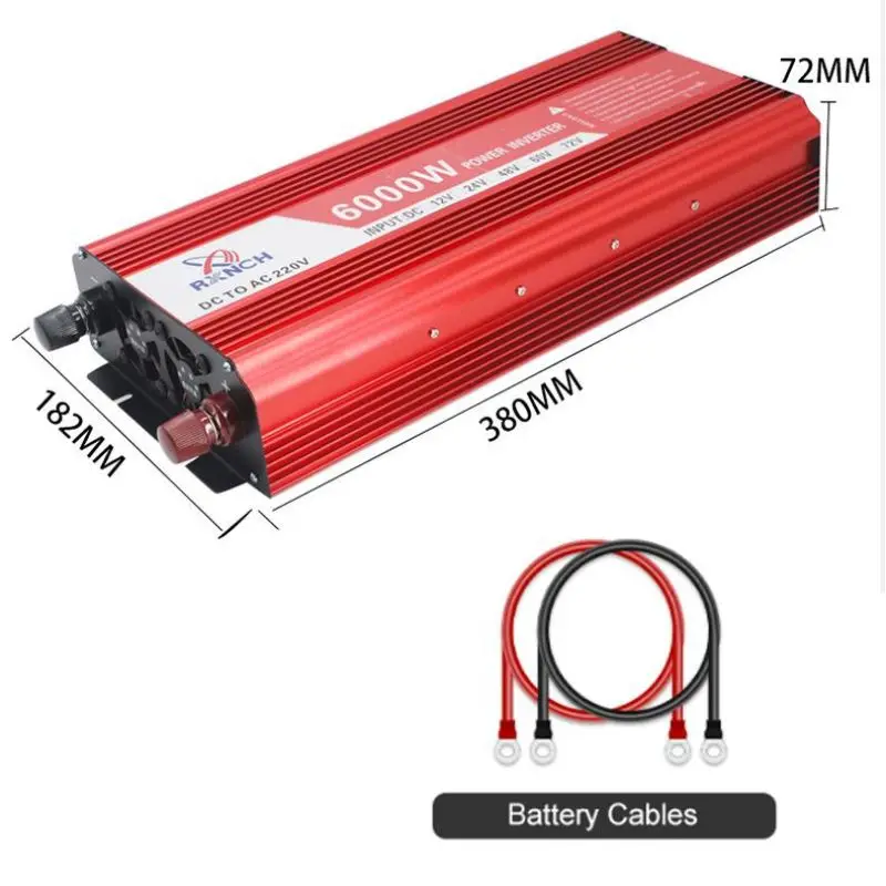 3000W 24V Power Inverter Modified Sine Wave DC 12V / 24V  to 110V 120V AC for RV Truck Boat