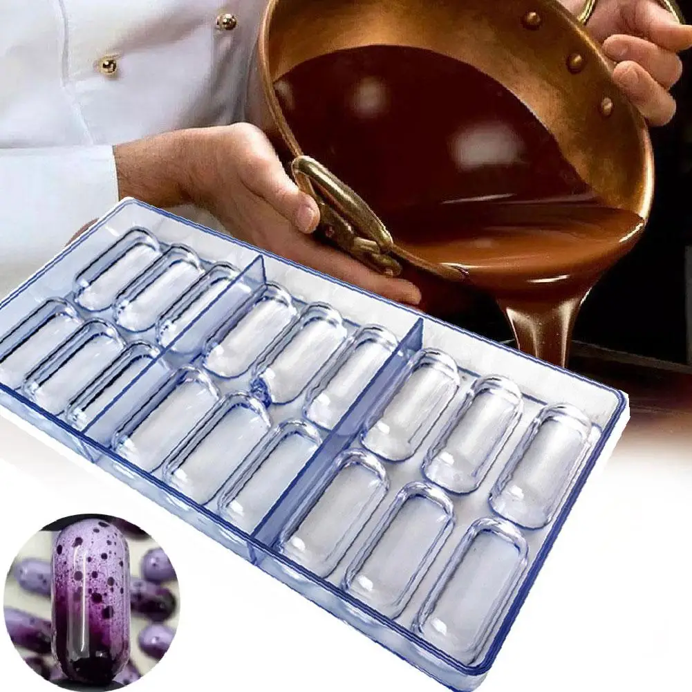 Chocolate Mold Polycarbonate Chocolate Candy for Baker Trays Pans Confectionery Bakery Baking Pastry Tools E9T5