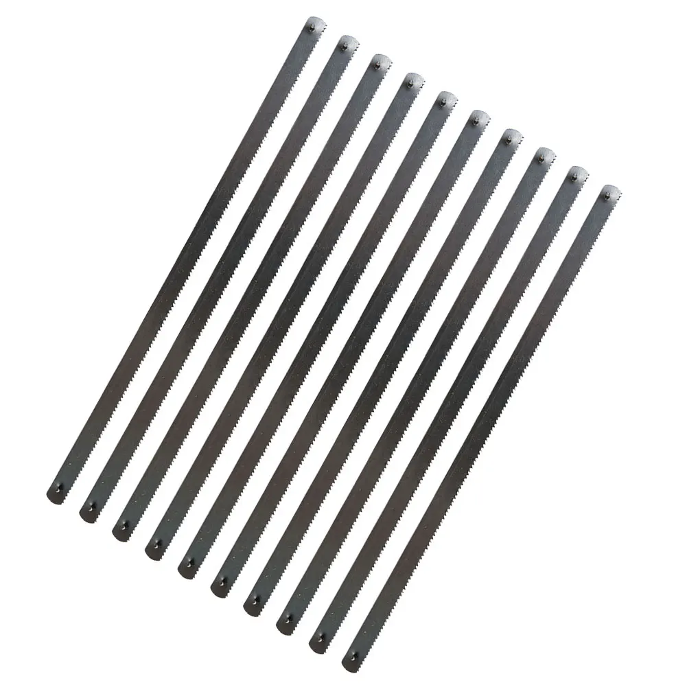 10pcs 6-Inch 24T Hacksaw-Blades For Wood And Plastic Cutting Black Carbon Steel Saw-Blades For Junior Frames