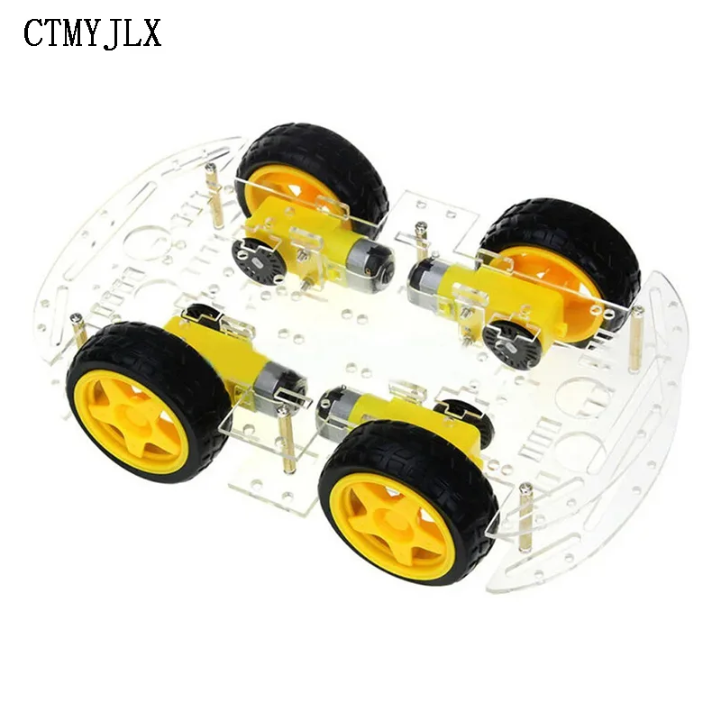 4WD Smart Robot Car Chassis Kits for Arduino with Speed Encoder TT Motor Smart Car Robot With Wheel For Arduino Diy Kit