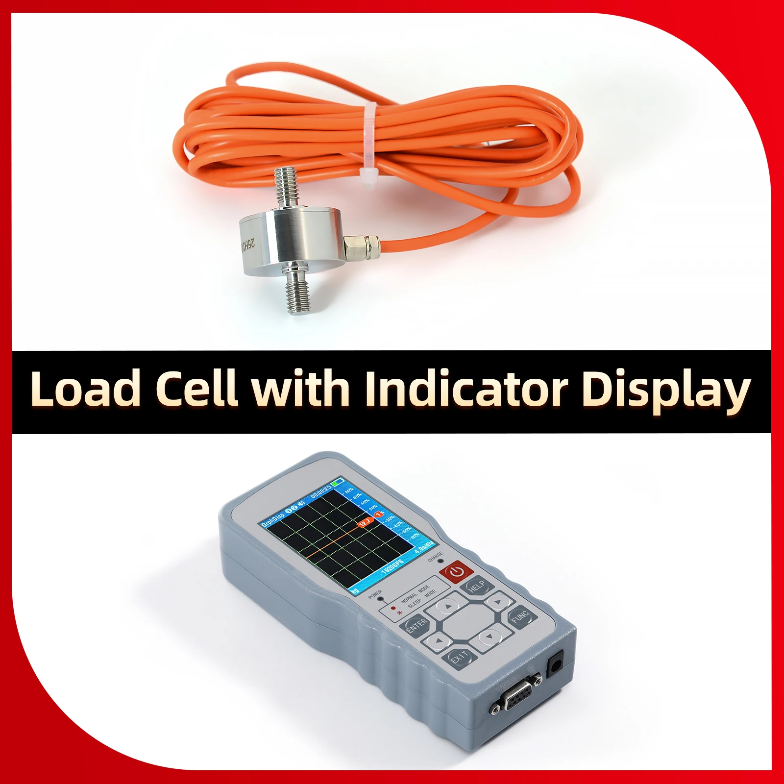 

Load Cell Sensor+Force Gauge,High Precision,Test Tensile force and compressive force,Capture Peak/Valley Values,Waveform Data